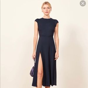 NWT Reformation Gavin Dress in Navy Size 0